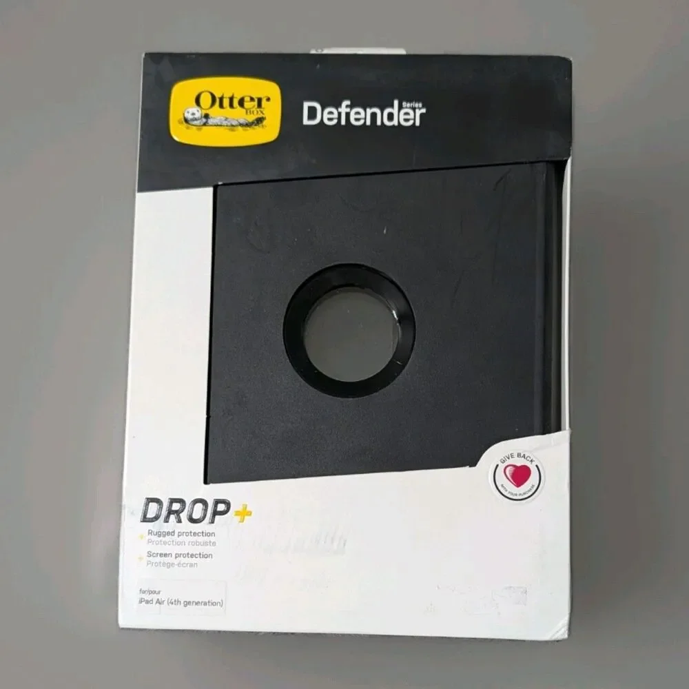 OtterBox Defender iPad Air 4th Gen Case Black Rugged Cover Shield Stand NIB